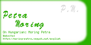 petra moring business card